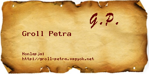 Groll Petra névjegykártya